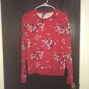 Red Floral Long Sleeve